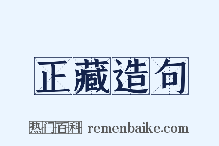 正藏造句是什么意思的图片
